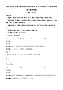 贵州省毕节市威宁彝族回族苗族自治县2023-2024学年八年级下学期期末数学试题（解析版）