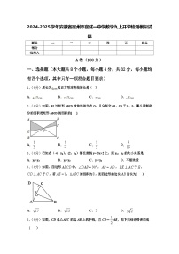 2024-2025学年安徽省宿州市宿城一中学数学九上开学检测模拟试题【含答案】