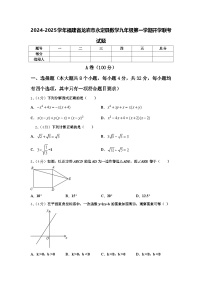 2024-2025学年福建省龙岩市永定县数学九年级第一学期开学联考试题【含答案】