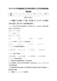 2024-2025学年福建省厦门市竹坝学校数学九上开学质量跟踪监视模拟试题【含答案】