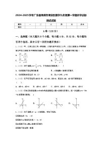 2024-2025学年广东省潮州市潮安区数学九年级第一学期开学达标测试试题【含答案】