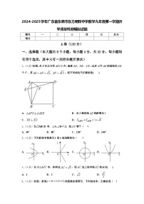 2024-2025学年广东省东莞市东方明珠中学数学九年级第一学期开学质量检测模拟试题【含答案】