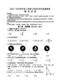 黑龙江省哈尔滨市呼兰区2024－2025学年九年级上学期开学测试数学试卷