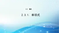 初中数学华东师大版（2024）七年级上册（2024）1. 单项式课文配套课件ppt