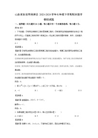 [数学][期末]山东省东营市利津县2023-2024学年七年级下学期期末模拟试题(解析版)