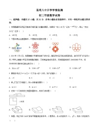 云南省昆明市第八中学2024-2025学年九年级上学期开学学情监测数学试题（原卷版）