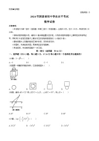 2024年陕西省咸阳市部分学校中考模拟预测数学试题+