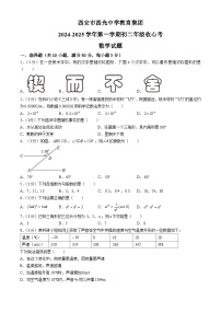 陕西省西安市西光中学2024-2025学年八年级上学期开学考试数学试题