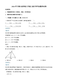 湖南省益阳市沅江市南大膳镇小波学校2024-2025学年八年级上学期开学数学试题（解析版）