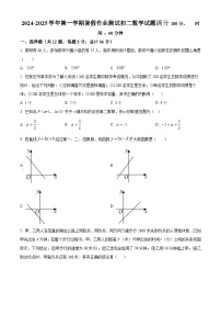 河北省衡水市安平县实验初级中学2024-2025学年八年级上学期开学测试数学试题（原卷版）