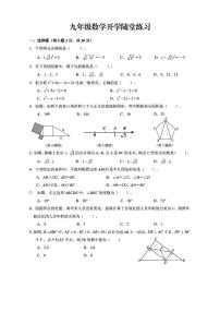 安徽省池州市青阳县四中等校2024—2025学年上学期九年级开学数学试题