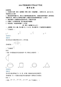 精品解析：2024年陕西省中考数学试题（解析版）