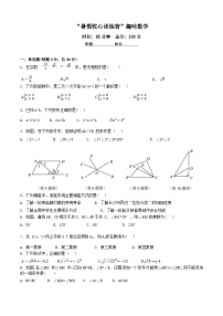 湖南省长沙市长郡梅溪湖中学2024-2025学年上学期八年级入学考试数学试卷