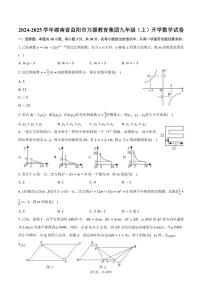 [数学]2024～2025学年湖南省益阳市万源教育集团九年级(上)开学试卷(有答案)