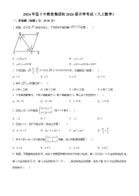 云南省昆明市昆十中教育集团2024-2025学年八年级上学期开学考试数学试题（原卷版+解析版）