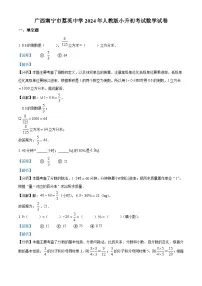 广西南宁市青秀区荔英中学2024-2025学年七年级上学期开学分班考试数学试题 （解析版）