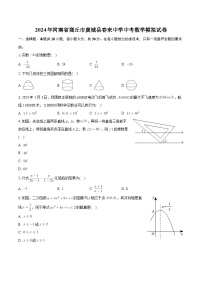 2024年河南省商丘市虞城县春来中学中考数学模拟试卷+