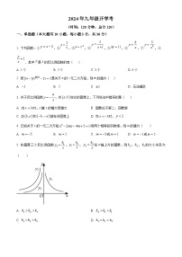 湖南省怀化市溆浦县溆浦县第一中学2024-2025学年九年级上学期开学数学试题（原卷版+解析版）