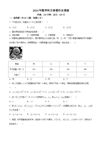 湖南省长沙市岳麓区西雅中学2024-2025学年九年级上学期开学考试数学试题(无答案)