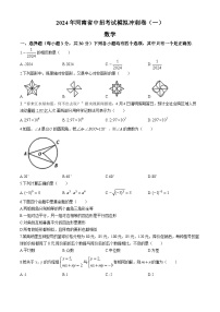 2024年河南省周口市项城市第一初级中学第六次中考模拟考试数学试题