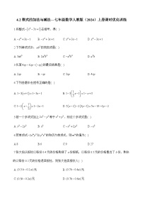 人教版（2024）七年级上册（2024）4.1 整式复习练习题