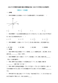 专题09 一次函数-【真题汇编】2024年中考数学真题专题分类汇编练习（原卷版+解析版）