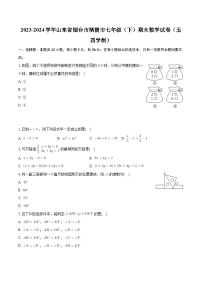 山东省烟台市栖霞市2023-2024学年七年级下学期期末考试数学试卷（五四制）+