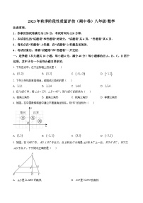 安徽省明光市第三中学2023-2024学年八年级上学期期中考试数学试卷(答案不全）