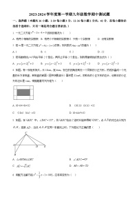 河北省廊坊市第十二中学2024届九年级上学期期中考试数学试卷(答案不全）