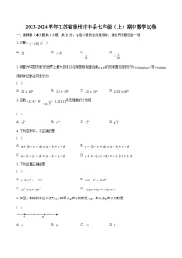 江苏省徐州市丰县2023-2024学年七年级上学期期中考试数学试卷