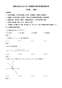 湖南省湘西自治州2023-2024学年七年级下学期期中考试数学试卷(含答案)