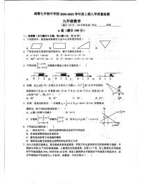 四川省成都市第七中学初中学校2024-2025学年九年级上学期开学考试数学试题