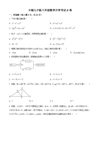 江西省宜春市丰城市第九中学2024-2025学年八年级上学期开学考试数学试题（B卷）（原卷版+解析版）