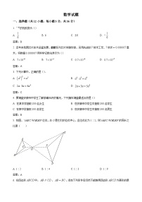 钦州市共美学校2024届九年级下学期中考二模数学试卷(含答案)