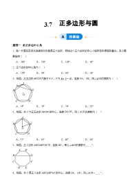 青岛版（2024）九年级上册3.7 正多边形与圆优秀当堂达标检测题