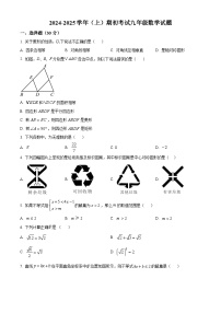 山东省聊城市冠县育才双语学校2024-2025学年九年级上学期开学考试数学试题（原卷版+解析版）