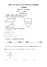 四川省成都市第七中学初中学校2024-2025学年九年级上学期开学考试数学试题（原卷版+解析版）