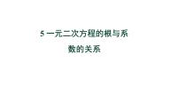 初中数学北师大版（2024）九年级上册5 一元二次方程的根与系数的关系教学ppt课件