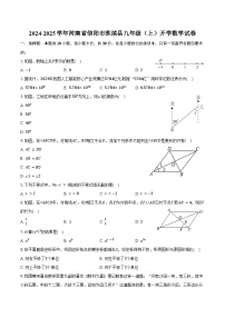 2024-2025学年河南省信阳市淮滨县九年级（上）开学数学试卷（含答案）