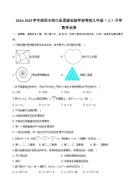 2024-2025学年湖南省邵阳市洞口县思源实验学校等校九年级（上）开学数学试卷（含答案）