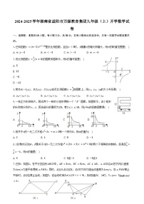 2024-2025学年湖南省益阳市万源教育集团九年级（上）开学数学试卷（含答案）