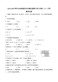 2024-2025学年山东省青岛市市南区超银中学七年级（上）开学数学试卷（含答案）