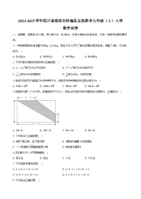 2024-2025学年四川省绵阳市梓潼县五校联考七年级（上）入学数学试卷（含解析）