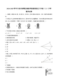 2024-2025学年浙江省宁波市海曙区储能学校丽园校区八年级（上）开学数学试卷（含答案）