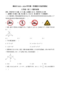 精品解析：江西省南昌市2023-2024学年八年级上学期期中数学试题（原卷版+解析版）