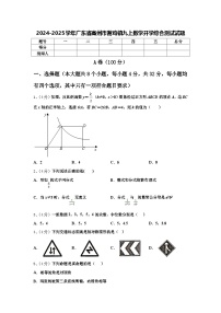 2024-2025学年广东省高州市谢鸡镇九上数学开学综合测试试题【含答案】