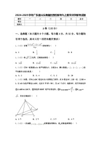 2024-2025学年广东省汕头潮南区四校联考九上数学开学联考试题【含答案】