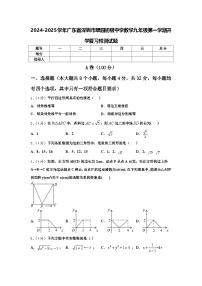 2024-2025学年广东省深圳市翠园初级中学数学九年级第一学期开学复习检测试题【含答案】