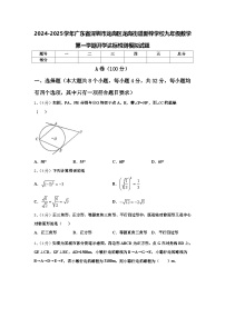 2024-2025学年广东省深圳市龙岗区龙岗街道新梓学校九年级数学第一学期开学达标检测模拟试题【含答案】