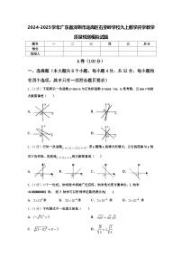 2024-2025学年广东省深圳市龙岗区石芽岭学校九上数学开学教学质量检测模拟试题【含答案】